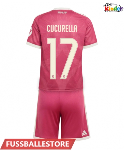 Günstige Real Madrid Marc Cucurella #17 3rd trikot Kinder 2026-27 Kurzarm (+ Kurze Hosen)